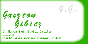gaszton gibicz business card